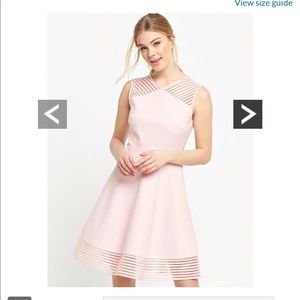 Ted baker Leah detail skater dress- baby pink